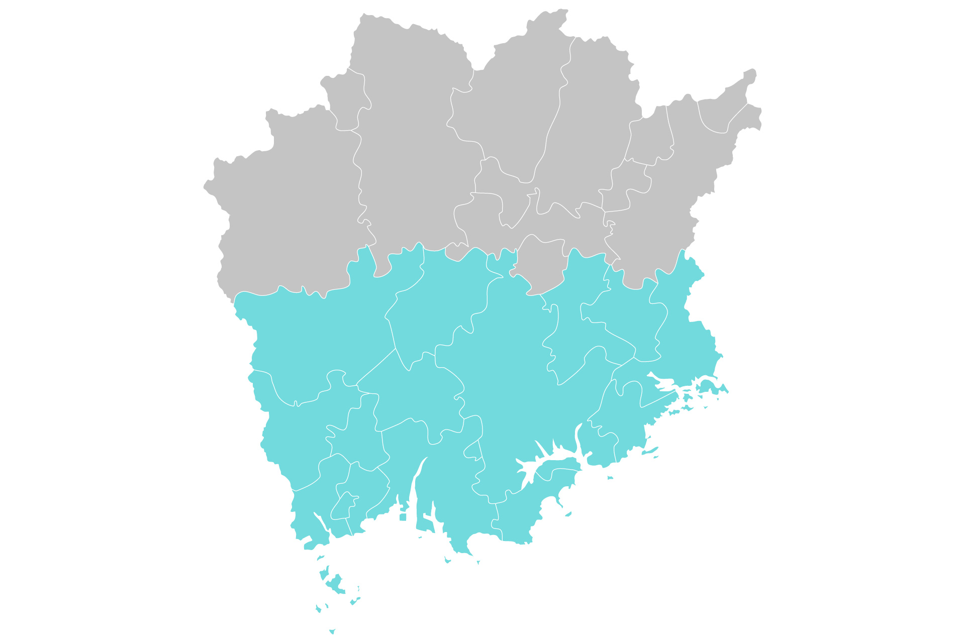 対応エリアの地図